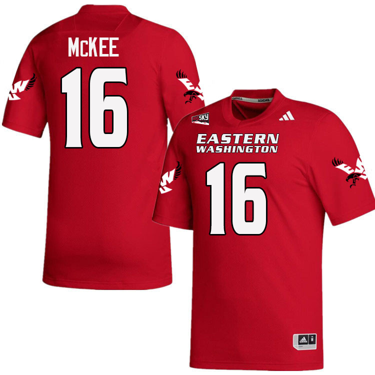 Eastern Washington Eagles #16 Soren McKee College Football Jerseys,Uniforms Stitched-Red